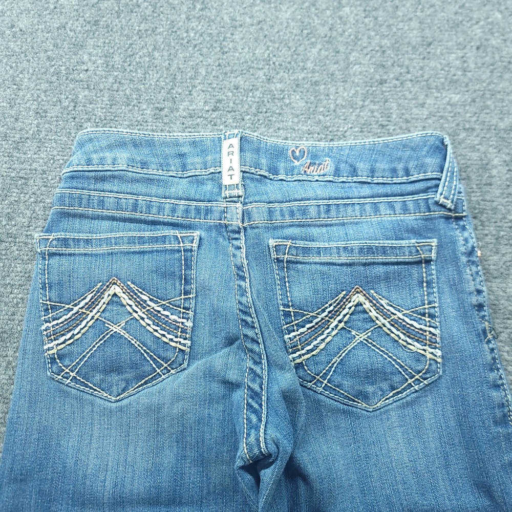 Ariat REAL Denim Womens 12 Medium Wash Bootcut Western Jeans Heart Embroidery